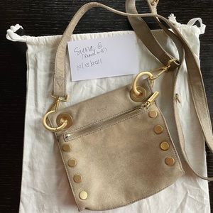 Hammitt Tony Small Pewter / Gold Like New!